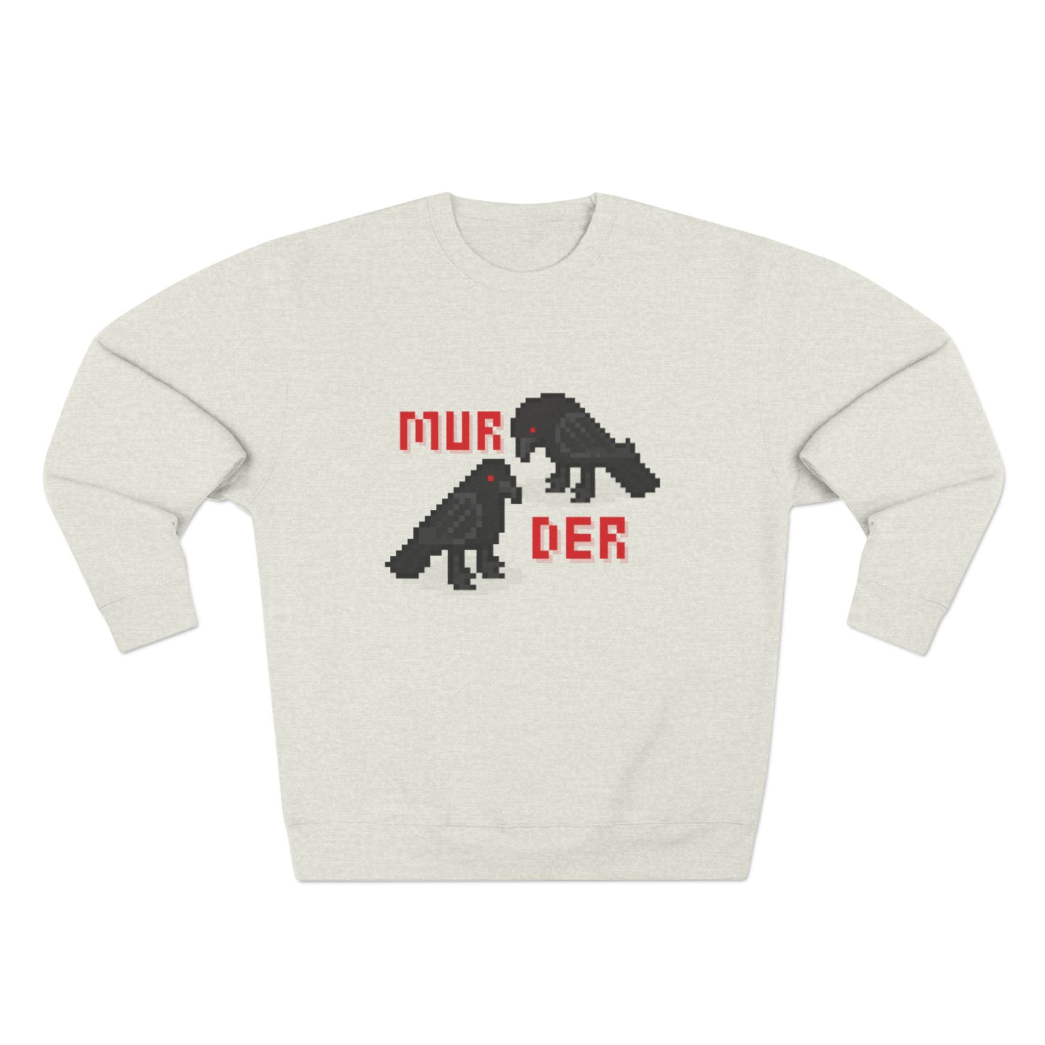 Murder Crow Crewneck Sweatshirt — Gothic Raven Graphic Sweatshirt