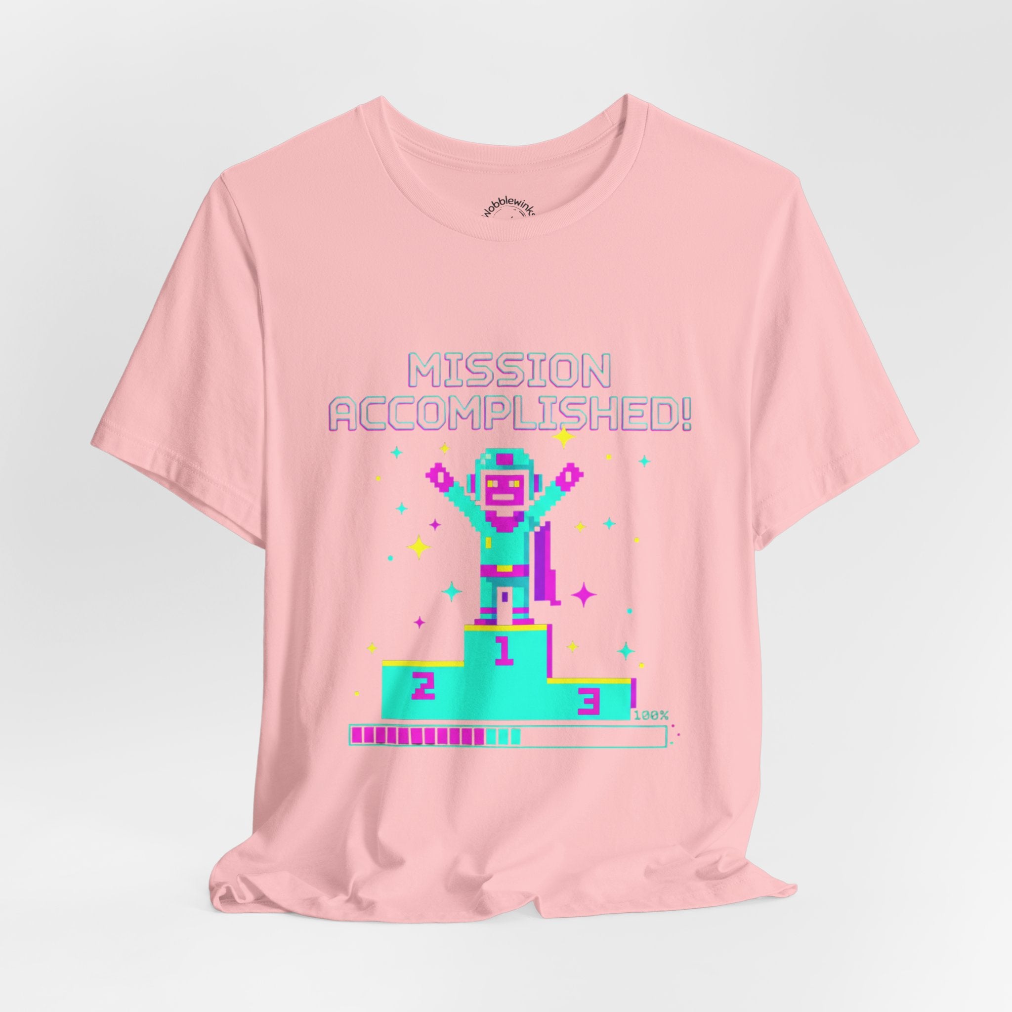 Pixel Champion Podium Tee | retro gaming tee, pixel art design