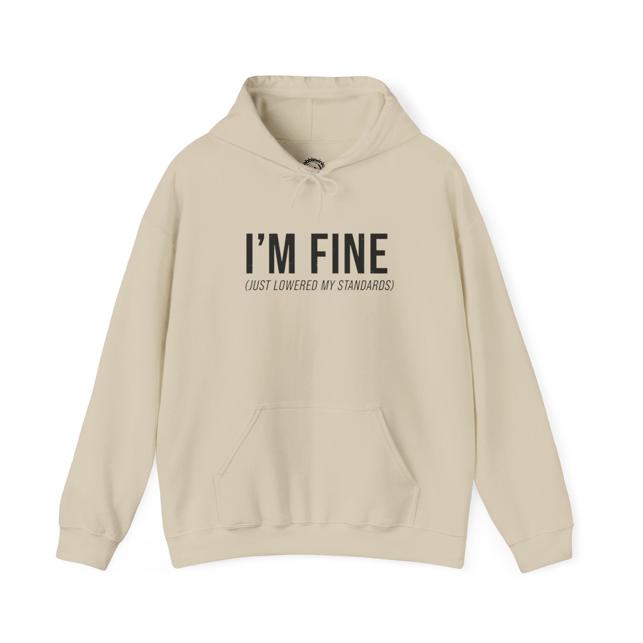 I'M FINE hoodie | sarcastic self-deprecating quote, anxiety humor