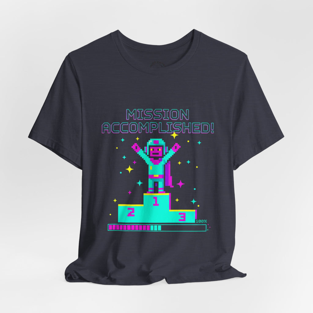 Pixel Champion Podium Tee | retro gaming tee, pixel art design