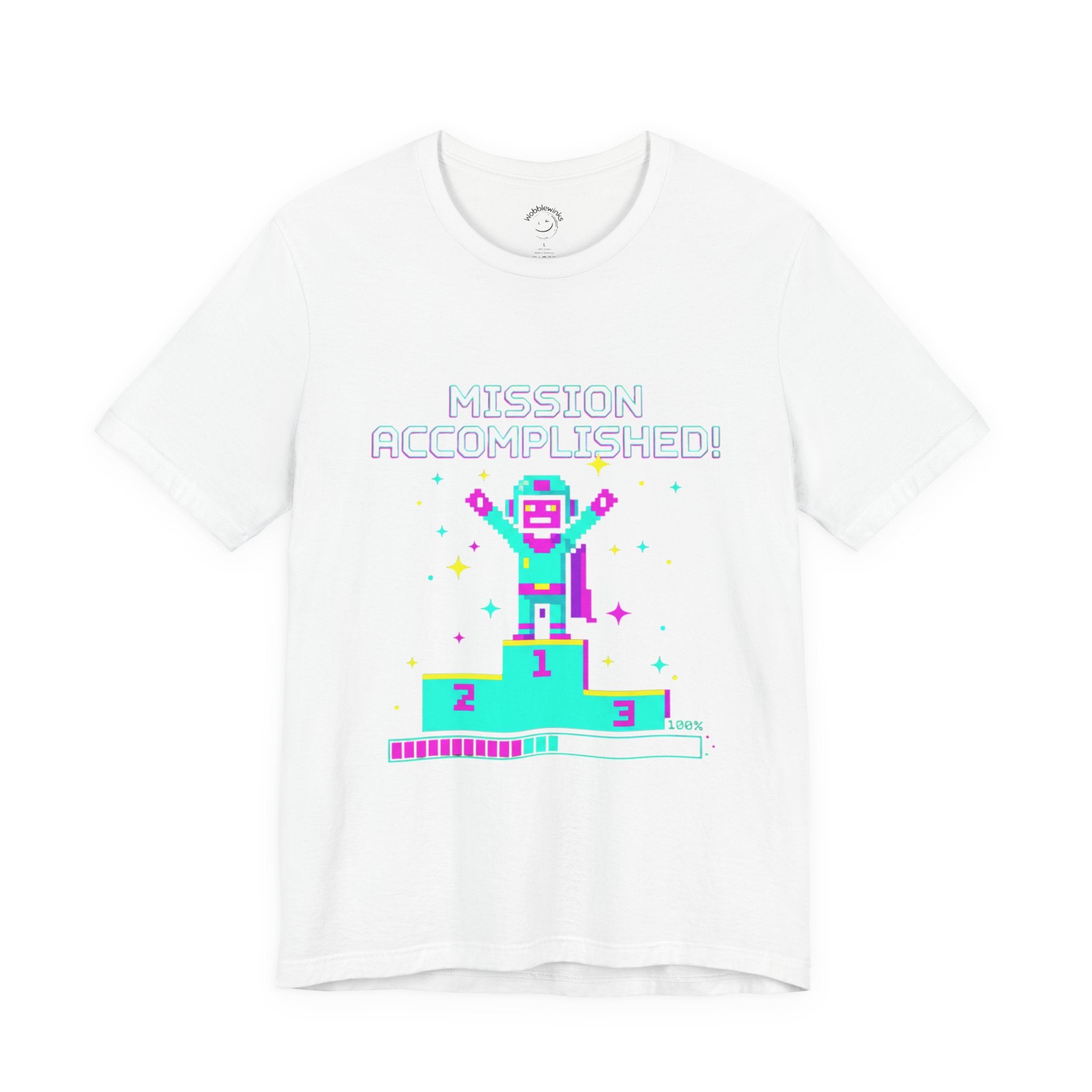 Pixel Champion Podium Tee | retro gaming tee, pixel art design