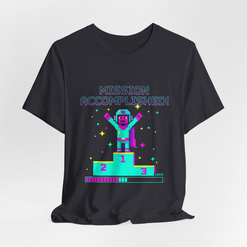 Pixel Champion Podium Tee | retro gaming tee, pixel art design