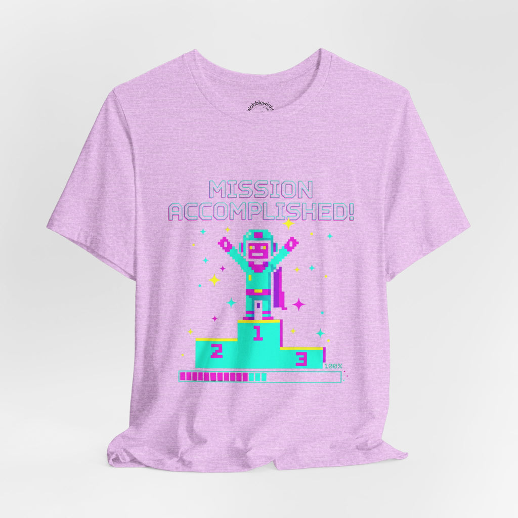 Pixel Champion Podium Tee | retro gaming tee, pixel art design