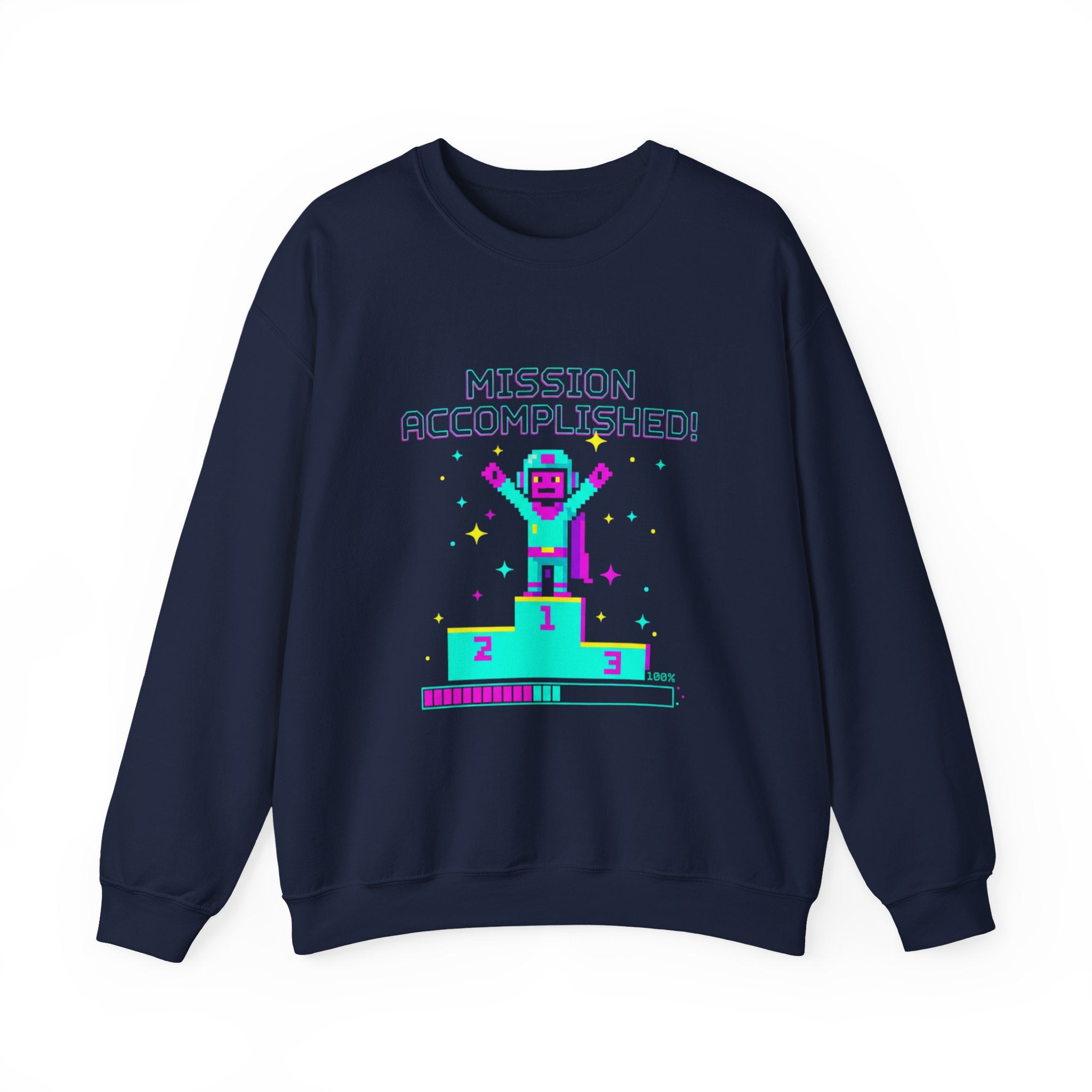 Pixel Champion Crewneck Sweatshirt | retro gaming, pixel art design