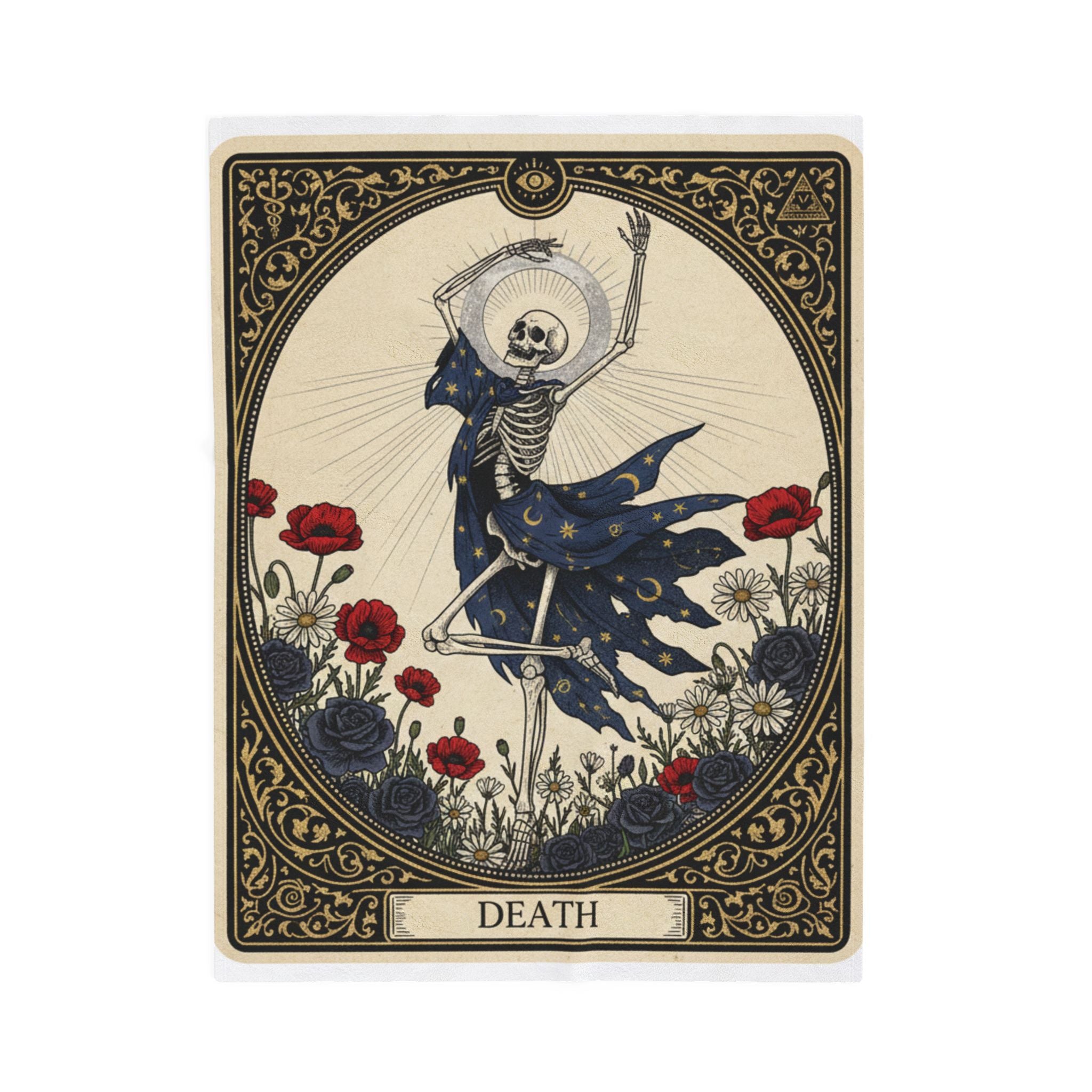 Death Tarot Art Velveteen Plush Blanket | occult type, esoteric print