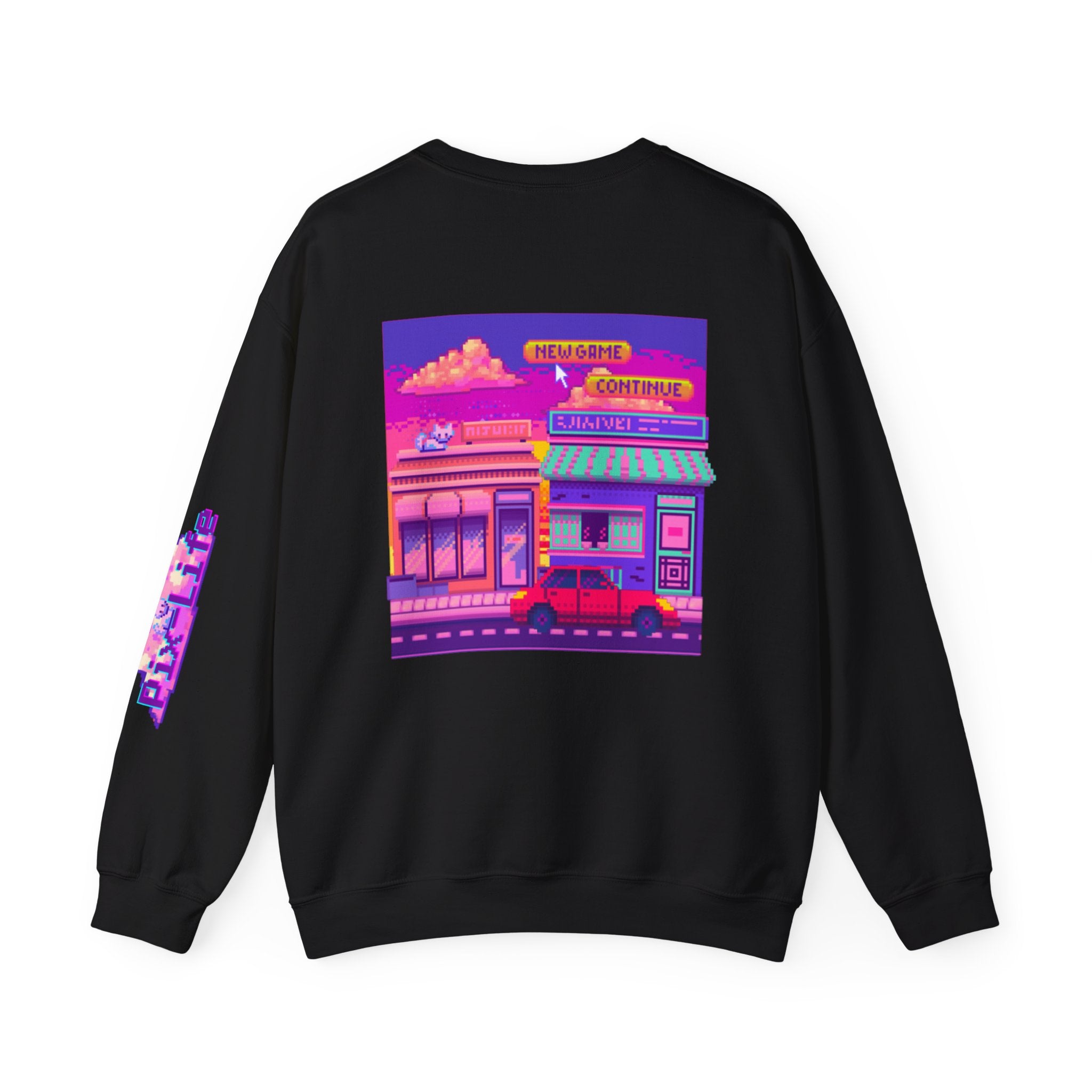 Level Up! pixel art crewneck sweatshirt | gamer shirt, retro gaming tee
