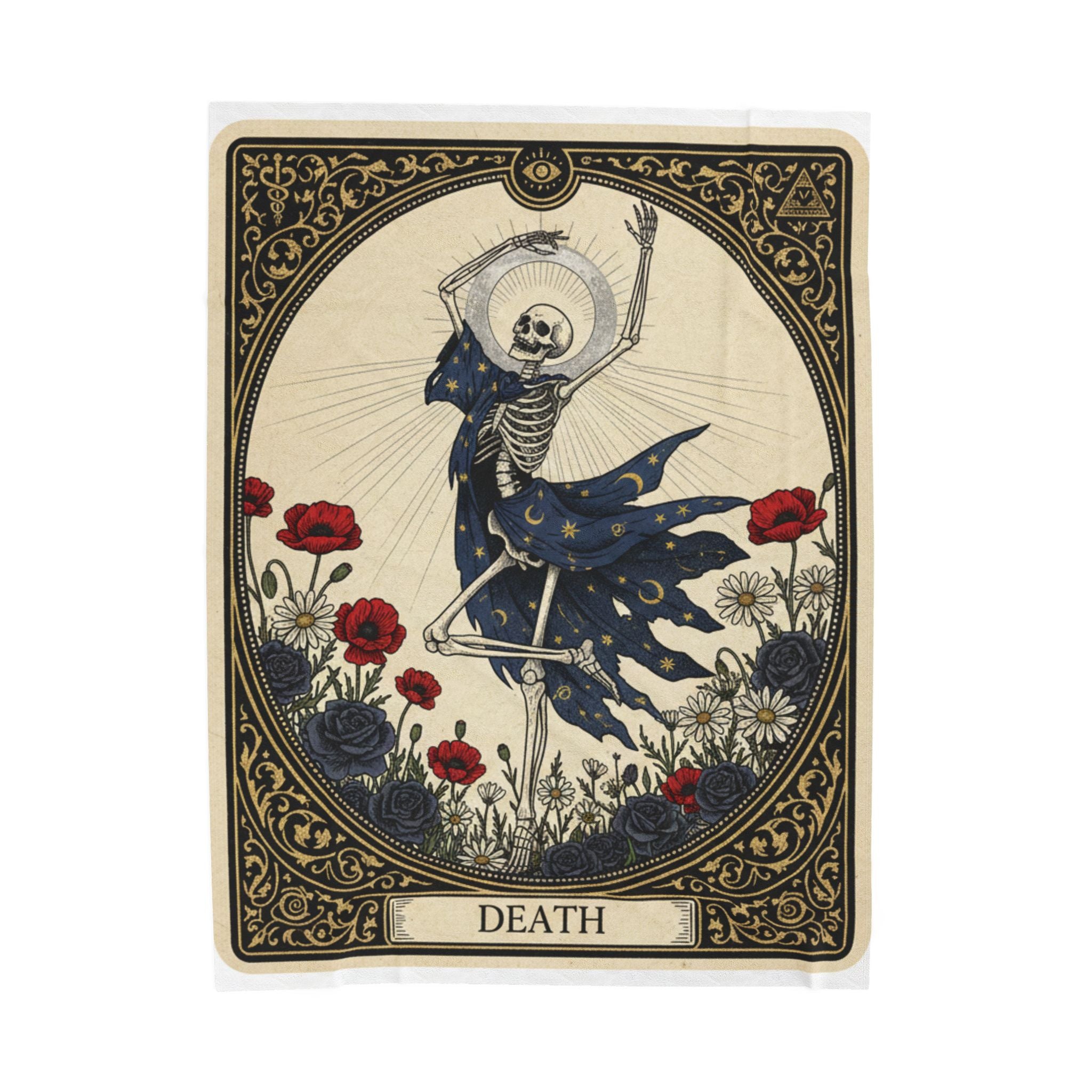Death Tarot Art Velveteen Plush Blanket | occult type, esoteric print