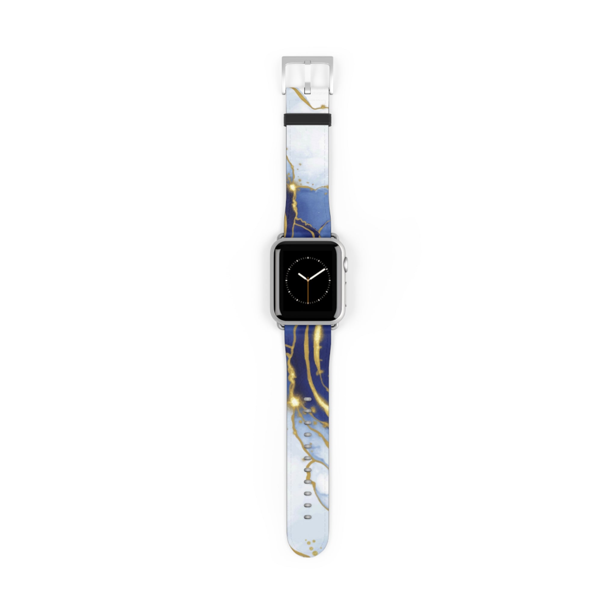 Blue Gold Marble Watch Band
