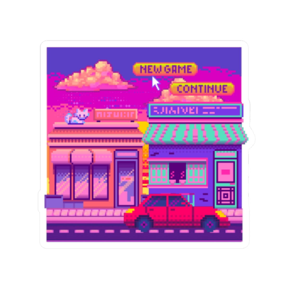 Level Up! Gamer Pixel Art Kiss-Cut Stickers | Retro HUD, Streamer Meme