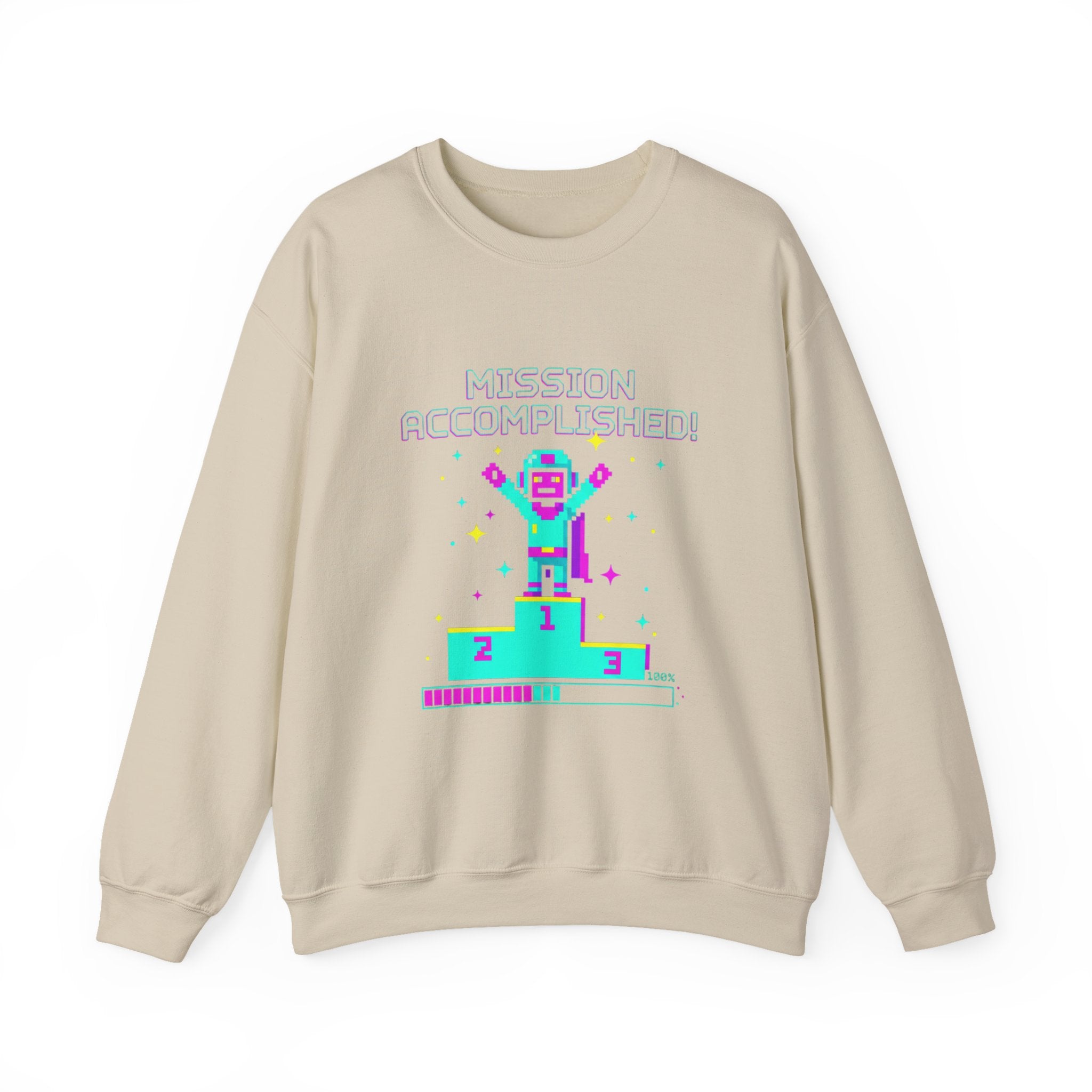 Pixel Champion Crewneck Sweatshirt | retro gaming, pixel art design