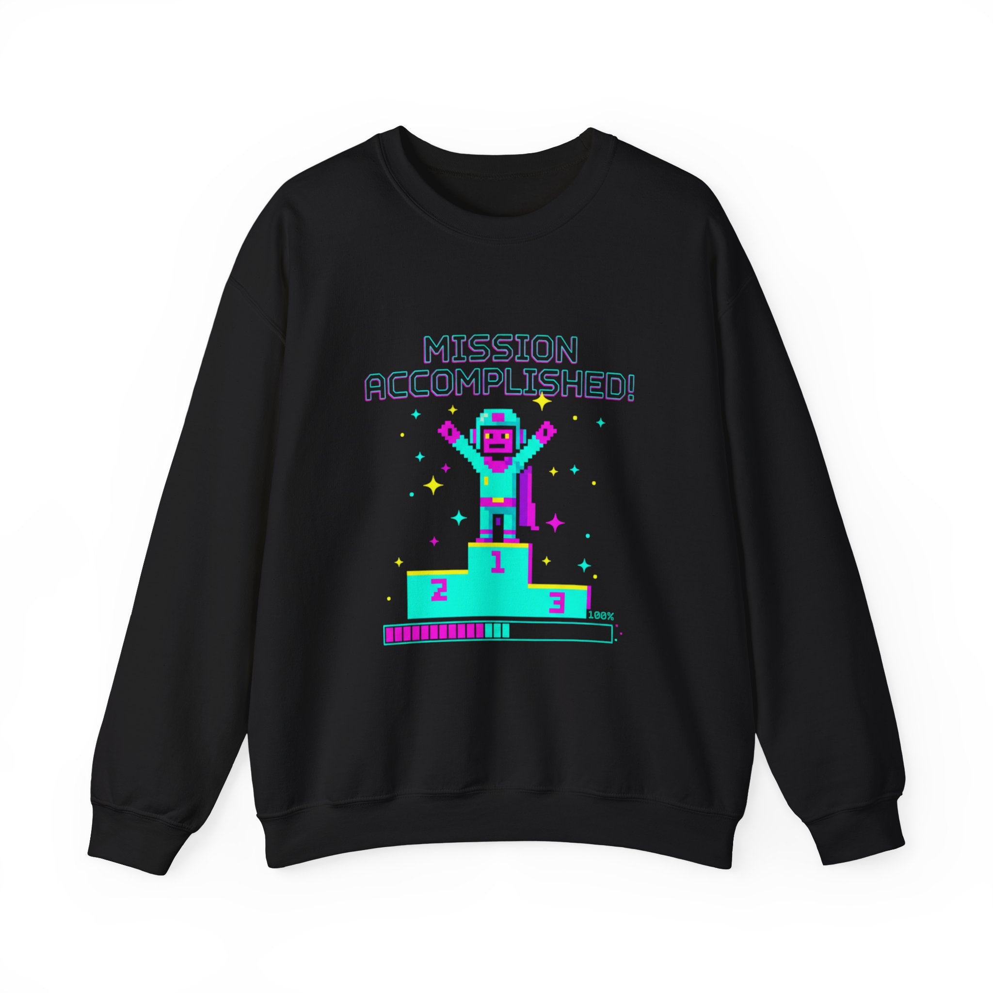 Pixel Champion Crewneck Sweatshirt | retro gaming, pixel art design