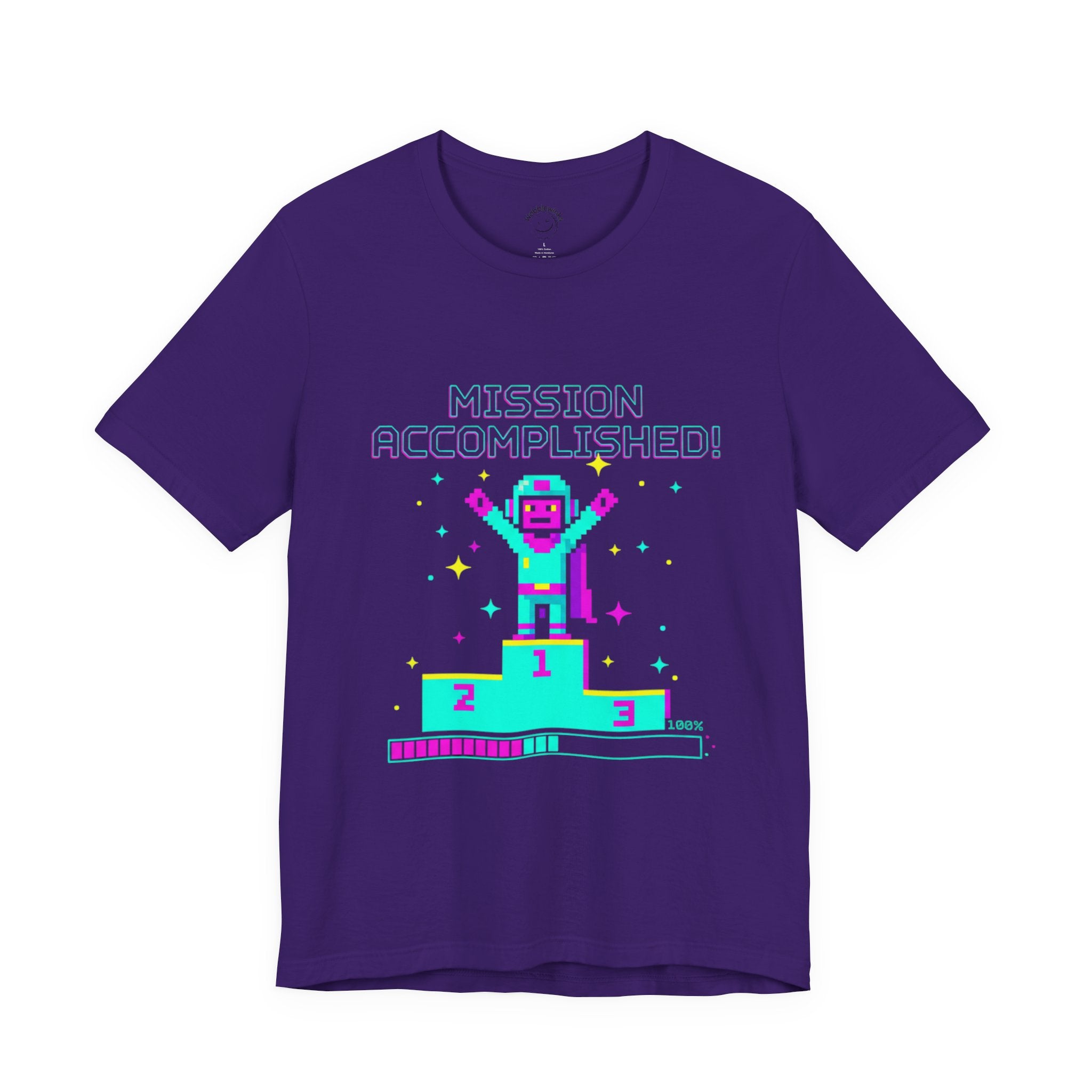 Pixel Champion Podium Tee | retro gaming tee, pixel art design