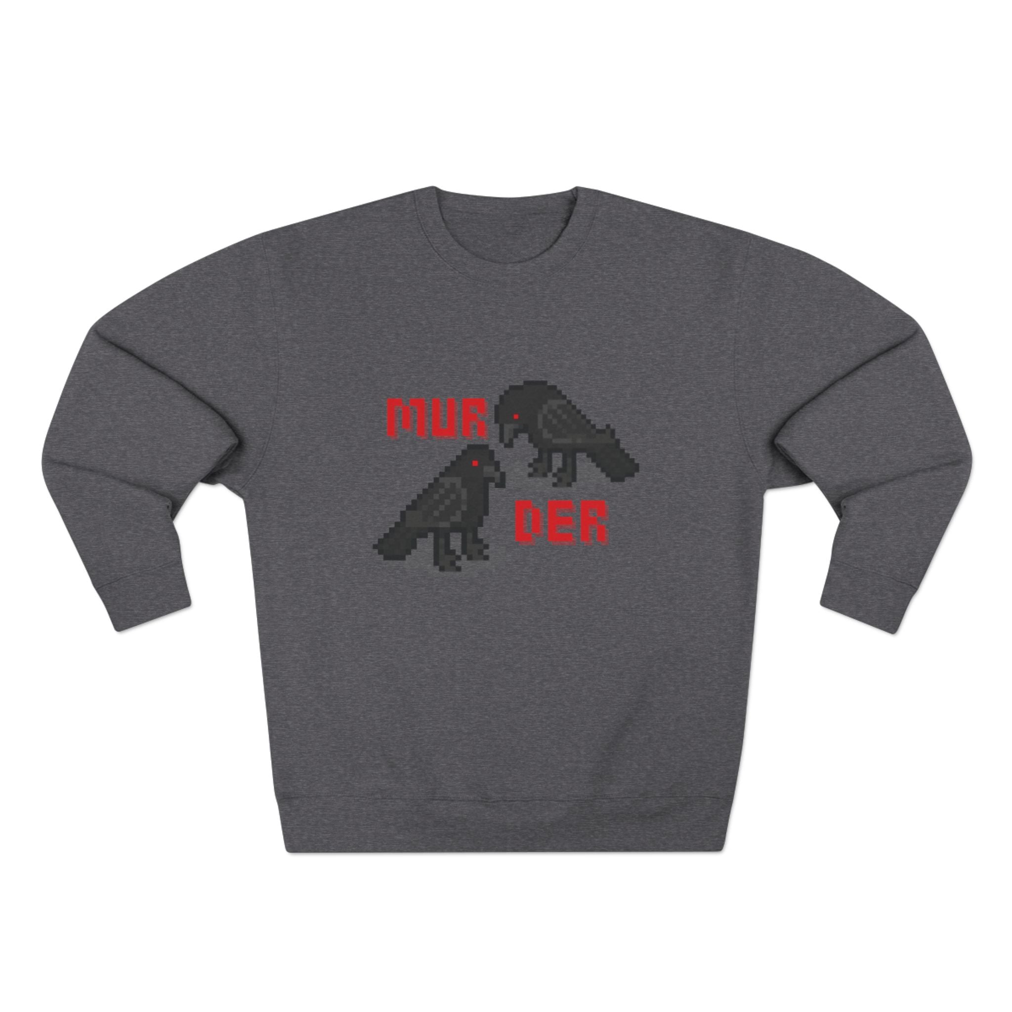Murder Crow Crewneck Sweatshirt — Gothic Raven Graphic Sweatshirt