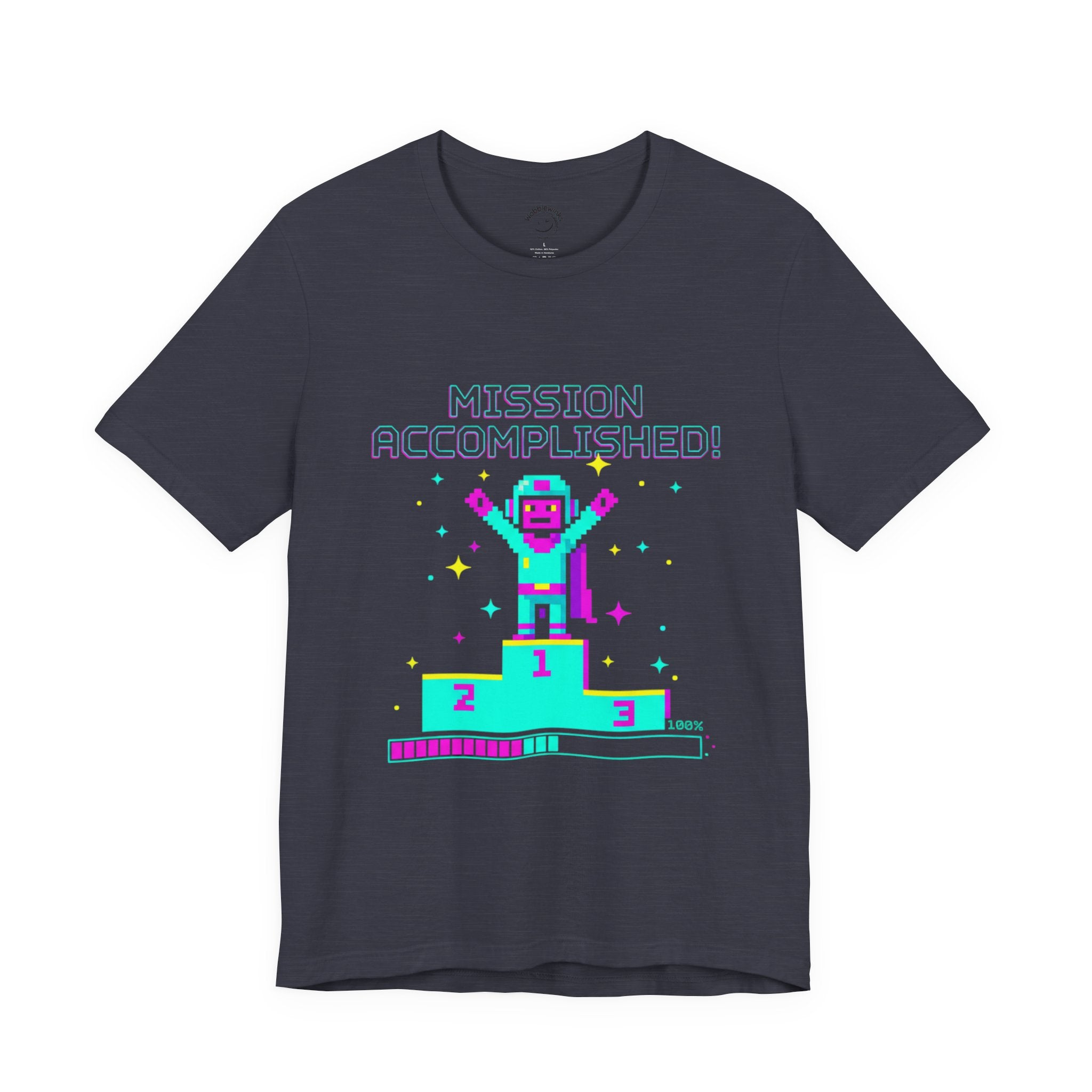 Pixel Champion Podium Tee | retro gaming tee, pixel art design